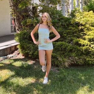 plaid picnic dress